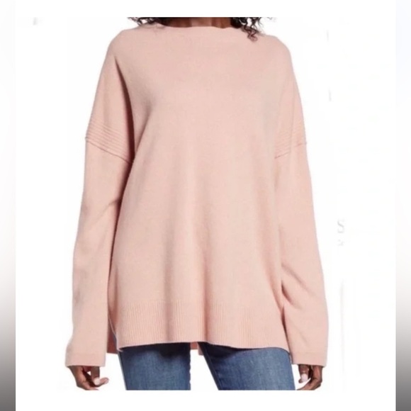 AllSaints Tara Cashmere Wool Pullover Crew Neck Sweater Ballet Pink Size Large - Picture 8 of 10